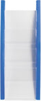Folderhouder helit wand 4 x a5 zilver