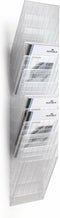 Folderrek Flexibox 6, 6 dispensers, A4, staand of liggend, verschillende hoogtes. Hoogtes