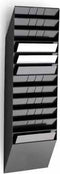 Folderrek Flexibox 6, 6 dispensers, A4, staand of liggend, verschillende hoogtes. Hoogtes
