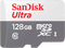 SanDisk Ultra - microSDXC UHS-I - 128GB - 80 MB/s-100 MB/s (1 stuk)
