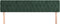 vidaXL - Hoofdborden - 2 - st - 100x7x78/88 - cm - fluweel - donkergroen