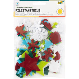 Folia - Folia zelfklevende viltvormen Kerstmis, blister met 117 stuks