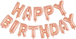 Folie ballonnen happy birthday rose goud | 5 meter