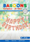 Folie ballonnen happy birthday rose goud | 5 meter