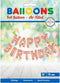 Folie ballonnen happy birthday rose goud | 5 meter