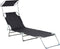 FOLIGNO - Strandstoel - Zwart - Polyester