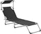 FOLIGNO - Strandstoel - Zwart - Polyester