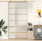 vidaXL - Schuifdeur - 102,5x205 - cm - mat - ESG-glas - en - aluminium - goudkleurig