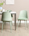 FOMBY - Set van 2 stoelen - Groen - Synthetisch materiaal