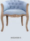 Kruk DKD Home Decor Natuurlijk Blauw Linnen Rubberwood (69 x 44 x 60 cm)
