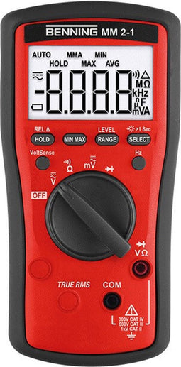 Benning MM 2-1 Multimeter Digitaal CAT III 600 V, CAT IV 300 V Weergave (counts): 6000