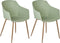 FONDA - Eetkamerstoel - Lichtgroen - Synthetisch materiaal