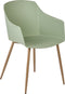 FONDA - Eetkamerstoel - Lichtgroen - Synthetisch materiaal