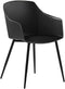 FONDA - Eetkamerstoel - Zwart - Synthetisch materiaal