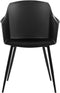 FONDA - Eetkamerstoel - Zwart - Synthetisch materiaal