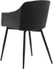 FONDA - Eetkamerstoel - Zwart - Synthetisch materiaal