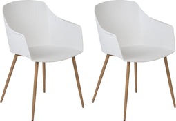 FONDA II - Eetkamerstoel - Wit - Synthetisch materiaal