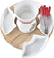 Fondue DKD Home Decor Rood (26,5 x 26,5 x 1,5 cm) (10 pcs)