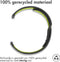 iMoshion Siliconen sport 18 mm bandje - Geschikt voor Garmin Vivoactive 4s / 3s – Garmin Venu 2s – Garmin Vivomove 3s – Fossil Gen 6 / 5e - Zwart / Lime