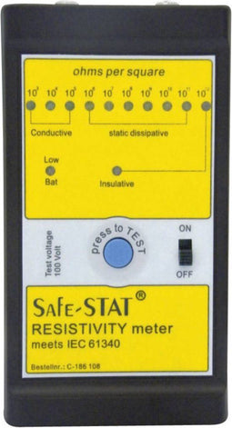 BJZ C-186 108 ESD-testapparatuurset Oppervlakteweerstand, Doorgangsweerstand, Afvoerweerstand Incl. opbergtas