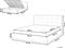 LORIENT - Bed met opbergruimte - Lichtgrijs - 180 x 200 cm - Polyester