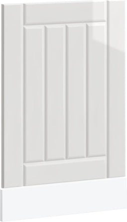 vidaXL - Vaatwaspaneel - Lucca - bewerkt - hout - hoogglans - wit