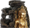 Fontän DKD Home Decor 21 x 21 x 25 cm Boeddha Hars Orientaals (2 Stuks)