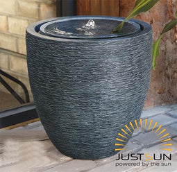 Fontein rond met solar l33b33h47 cm Stone-LitestonE'lite