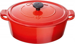 Fontignac Main Libres braadpan - Ovaal - 29 cm - Rood