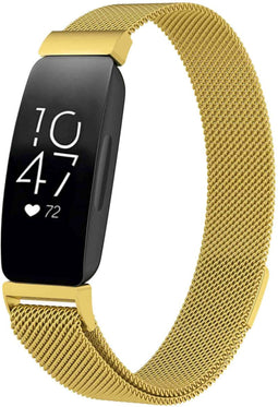 iMoshion Bandje Geschikt voor Fitbit Inspire Maat S - iMoshion Milanees magnetische band met installatiehulp - goud