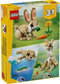 LEGO Creator 3in1 - Lief konijn - Bouwbaar konijn met verstelbare onderdelen