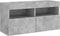 vidaXL - Tv-wandmeubel - met - LED-verlichting - 80x30x40 - cm - betongrijs