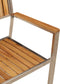 vidaXL - Stapelbare - Tuinstoelen - 2 - stuks - Massief - Teakhout - en - Roestvrijstaal