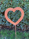 J-Line decoratie Tuin Hart Open - ijzer - roest - 4 stuks