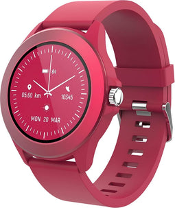 Forever, Gekleurde Bluetooth horloge gezondheid volgen waterdichte meldingen, Rood