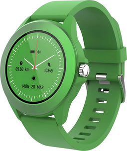Forever, Gekleurde Bluetooth verbonden horloge gezondheid bijhouden waterdichte meldingen, Groen