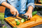 Forged Olive kinderkoksmes, vingerbeschermer en hoes
