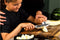 Forged Olive kinderkoksmes, vingerbeschermer en hoes