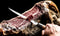 Forged Olive vis fileermes 18cm - Olijfhout - In Houten Giftbox
