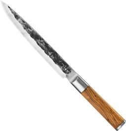 Forged Olive Vleesmes 20cm - Olijfhout - In Houten Giftbox