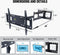 FORGING MOUNT Extra Lange Bereik TV Muurbeugel 109cm - Swivel Tilt Full Motion Articulerende Arm voor 32-80 inch TV's, VESA 600x400mm, 50kg Capaciteit