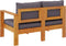 vidaXL - Tuinbank - met - 1 - armleuning - 2-zits - massief - acaciahout