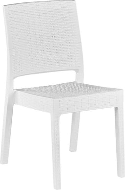 FOSSANO - Tuinset voor 4 - Wit - Synthetisch materiaal