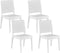 FOSSANO - Tuinstoel set van 4 - Wit - Synthetisch materiaal