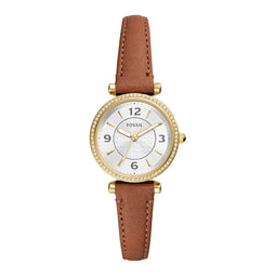 Fossil CARLIE ES5297 Dames Horloge 28 mm - Bruin
