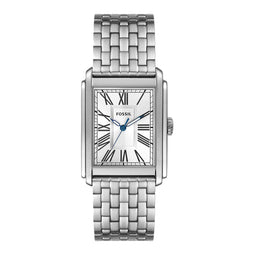 Fossil CARRAWAY FS6008 Heren Horloge 30 mm - Zilverkleurig