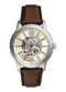Fossil ME3264 Heren Horloge - Zilverkleurig
