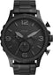 Fossil Nate JR1401 Herenhorloge 50 mm - Zwart