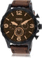 Fossil Nate JR1487 Herenhorloge 50 mm - Zwart