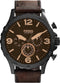 Fossil Nate JR1487 Herenhorloge 50 mm - Zwart